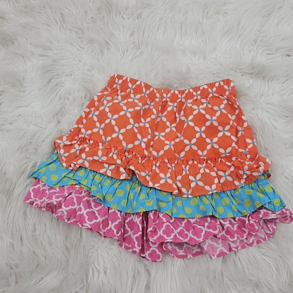 Eleanor Rose Callie Ruffle Shorts Shorties Orange Pink Crush 5-6 Girls